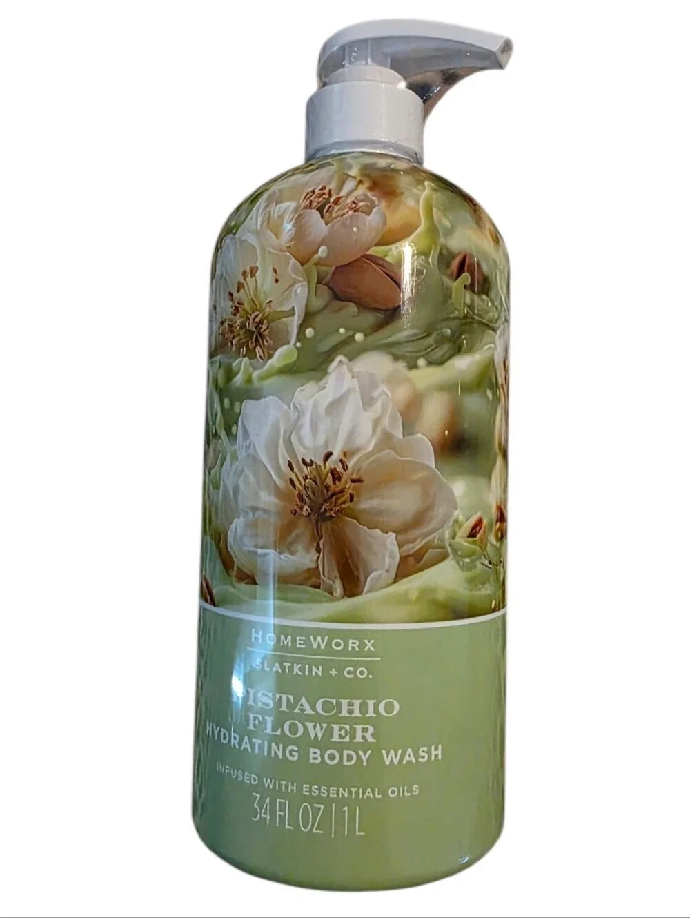 Slatkin + Co. Pistachio Flower Hydrating Body Wash - Green